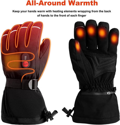 Heated Gloves, Rechargeable Heated Gloves for Women and Men, Winter Electric Heated Work Gloves for Ski Motorcycle Hunting and Arthritis Hands